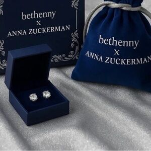NWT/NIB Bethenny Frankel x Anna Zuckerman Just Like Diamonds 4 carat studs